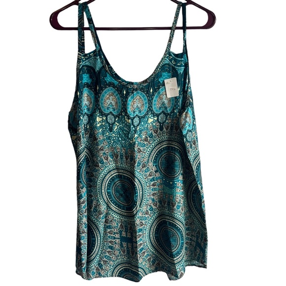 Boutique Blue Print Tank - Picture 1 of 4